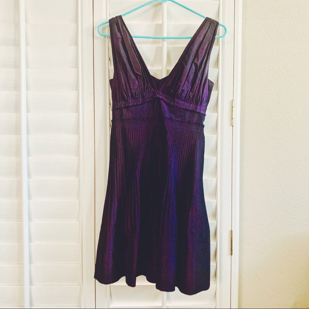BCBGeneration Purple taffeta dress